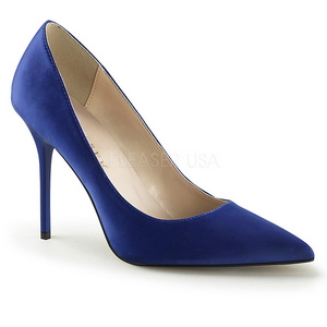 Azul Satinado 10 cm CLASSIQUE-20 zapatos de stilettos tallas grandes
