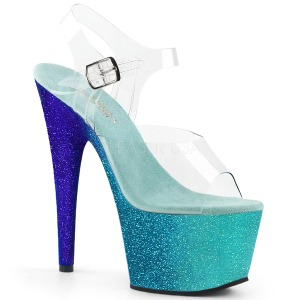 Azul purpurina 18 cm Pleaser ADORE-708OMBRE Zapatos con tacones pole dance
