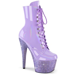 BEJ-1020-7 - 18 cm botines de tac�n altos pleaser strass lavanda