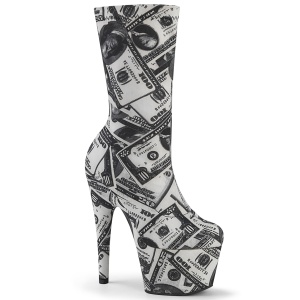 Billetes de d�lar lona 18 cm ADORE-1002DP botines pleaser con plataforma