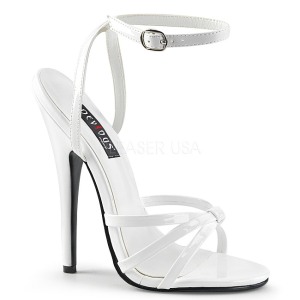 Blanco 15 cm DOMINA-108 zapatos fetiche con tacones altos
