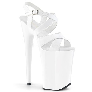 Blanco 23 cm INFINITY-997 Zapatos Tacn Aguja Plataforma