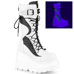 Blanco Neon 11,5 cm SHAKER-70 botas cyberpunk plataforma