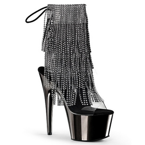 Gris 18 cm ADORE-1017RSF botines con flecos de mujer tac�n altos