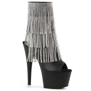 Negro 18 cm ADORE-1024RSF botines con flecos de mujer tac�n altos