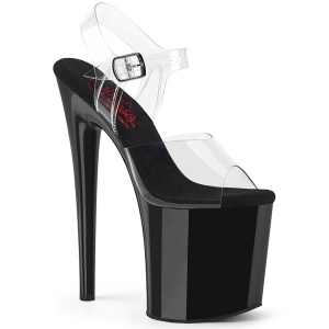 Negro 20 cm NAUGHTY-1 Zapatos plataforma con tacones