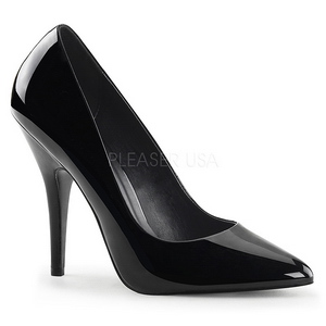 Negro Charol 13 cm SEDUCE-420 Zapatos de Salón para Hombres