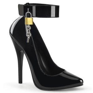 Negro Charol 15 cm DOMINA-432 Zapato de Stiletto para Hombres