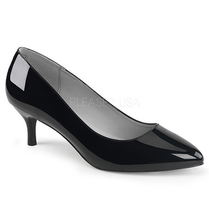 Negro Charol 6,5 cm KITTEN-01 zapatos de salón tallas grandes