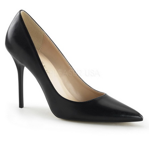Negro Mate 10 cm CLASSIQUE-20 zapatos puntiagudos tacón de aguja