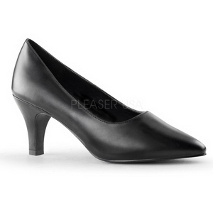 Negro Mate 8 cm DIVINE-420W zapatos de salón tacón bajo