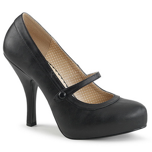Negro Polipiel 11,5 cm PINUP-01 zapatos de salón tallas grandes