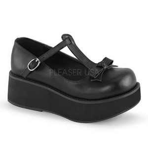 Negros 6 cm SPRITE-03 lolita zapatos góticos calzados con suela gruesa