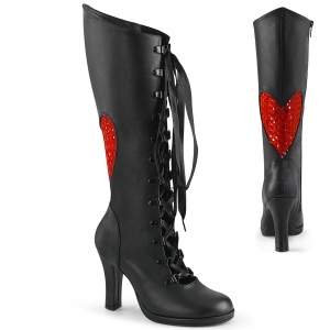 Negros 9,5 cm GLAM-243 botas de cordones tacón mujer