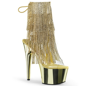Oro 18 cm ADORE-1017RSF botines con flecos de mujer tac�n altos