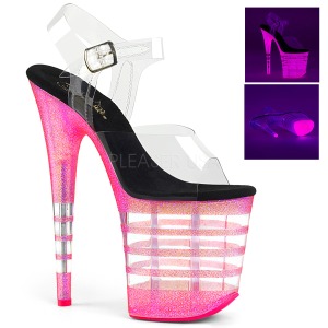 Pink 20 cm FLAMINGO-808UVLN Sandalias Mujer Plataforma Neon