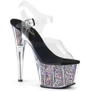 Plata 18 cm ADORE-708CG brillo plataforma sandalias de tac�n alto