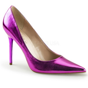 Purpura Metálico 10 cm CLASSIQUE-20 zapatos de stilettos tallas grandes
