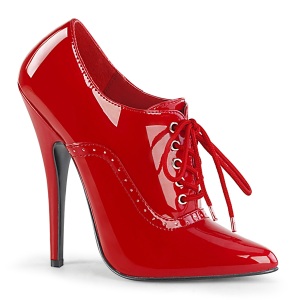 Rojo 15 cm DOMINA-460 zapatos oxford con tacones altos