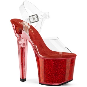 Rojo 18 cm LOVESICK-708SG brillo plataforma sandalias de tac�n alto