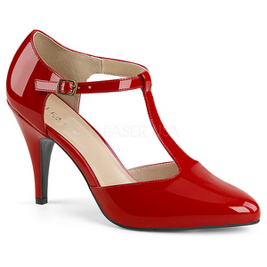 Rojo Charol 10 cm DREAM-425 zapatos de salón tallas grandes