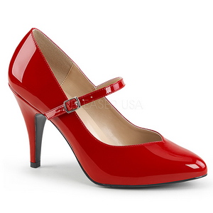 Rojo Charol 10 cm DREAM-428 zapatos de salón tallas grandes