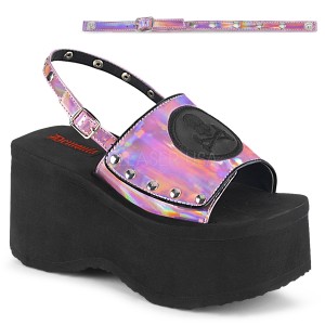Rosa 9 cm DemoniaCult FUNN-32 zapatos plataforma lolita emo