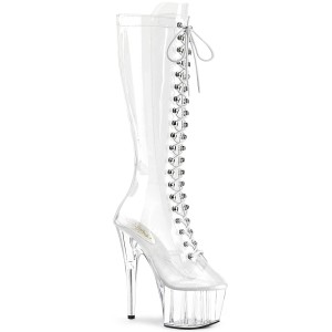 Transparente 18 cm ADORE-2020C plataforma botas de tac�n alto
