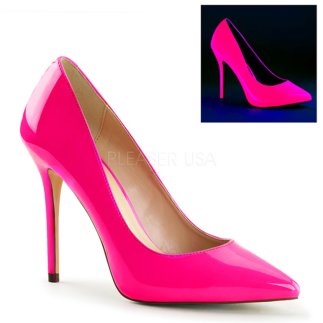 Zapatos de salón para mujer en rosa fucsia, tacón de aguja