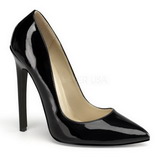 Negro Charol 13 cm SEXY-20 zapatos tacón de aguja puntiagudos