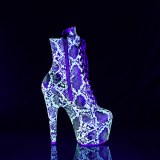 ADORE-1020 18 cm botines de tacón altos pleaser neon