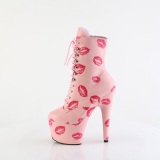 ADORE-1020KISSES 18 cm botines de tacn altos pleaser rosa