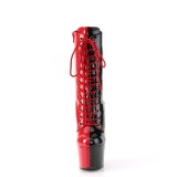 ADORE-1040TT 18 cm botines de tacón altos pleaser negro rojo