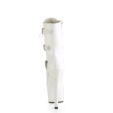 ADORE-1043 - 18 cm plataforma botines tacones altos vegano blanco