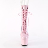 ADORE-1047 - 18 cm plataforma botines tacones altos charol rosa