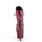 ADORE - 18 cm botines de tacón altos pleaser patrón de serpiente pink