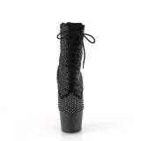 ADORE-RM 18 cm botines de tacón altos pleaser strass negro