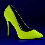 Amarillo Neon 13 cm AMUSE-20 zapatos tacón de aguja puntiagudos