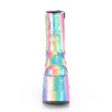 Arco iris Glitter 18 cm STACK-201 Botinha Plataforma de Hombres
