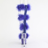 Azul 18 cm ADORE-728F sandalias de tacn con plumas pole dance