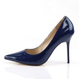 Azul Charol 10 cm CLASSIQUE-20 zapatos puntiagudos tacón de aguja