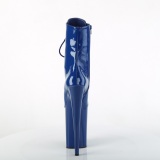 Azul Charol 23 cm INFINITY-1020 botinhas tacones extremos plataforma