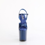 Azules 20 cm FLAMINGO-809GP brillo plataforma sandalias de tacn alto