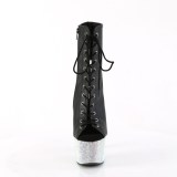 BEJ-1016-7 - 18 cm botines de tacón altos pleaser strass negro