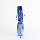 BEJ-1020-7 - 18 cm botines de tacón altos pleaser strass azul