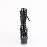 BEJ-1020-7 - 18 cm botines de tac�n altos pleaser strass negro