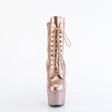 BEJ-1020-7 - 18 cm botines de tac�n altos pleaser strass oro