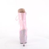 BEJ-1020-7 - 18 cm botines de tacón altos pleaser strass rosa