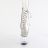 Beaded - 18 cm botines de tac�n altos pleaser strass transparentes