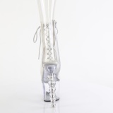 Beaded - 18 cm botines de tac�n altos pleaser strass transparentes